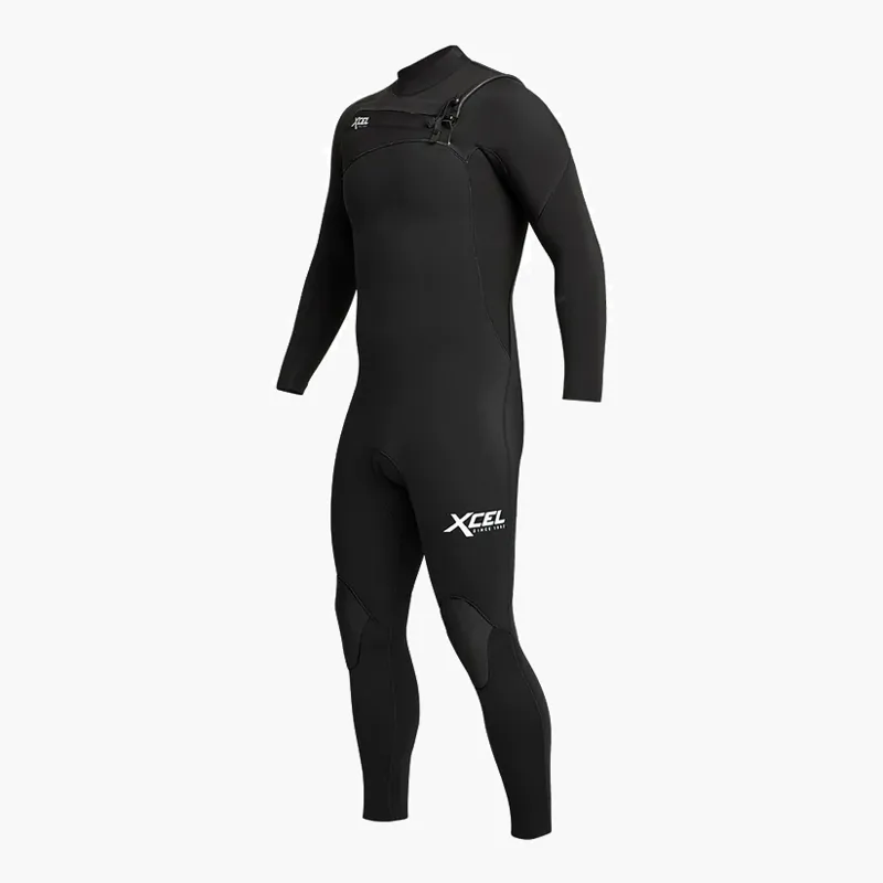 Xcel Mens Comp 3/2 Chest Zip 2023 Wetsuit Black-1